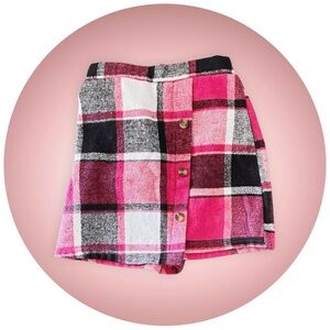 EUC Pink & Black Plaid Skirt